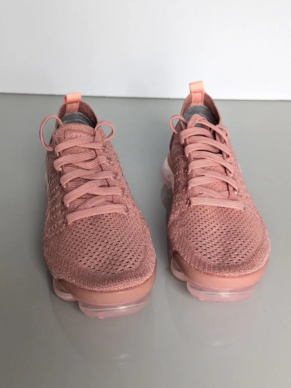Nike Air VaporMax Flyknit 2 Rose Gold Pink Sneakers – Women’s Size 7.5 Lace Up